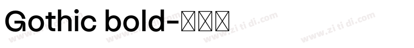 Gothic bold字体转换